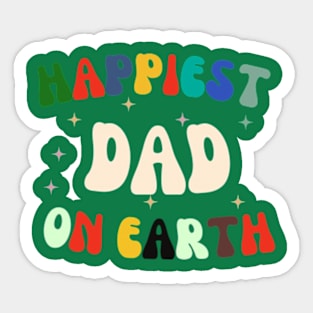 Happiest dad On Earth day 2024  gift april 22 Rainbow Sticker